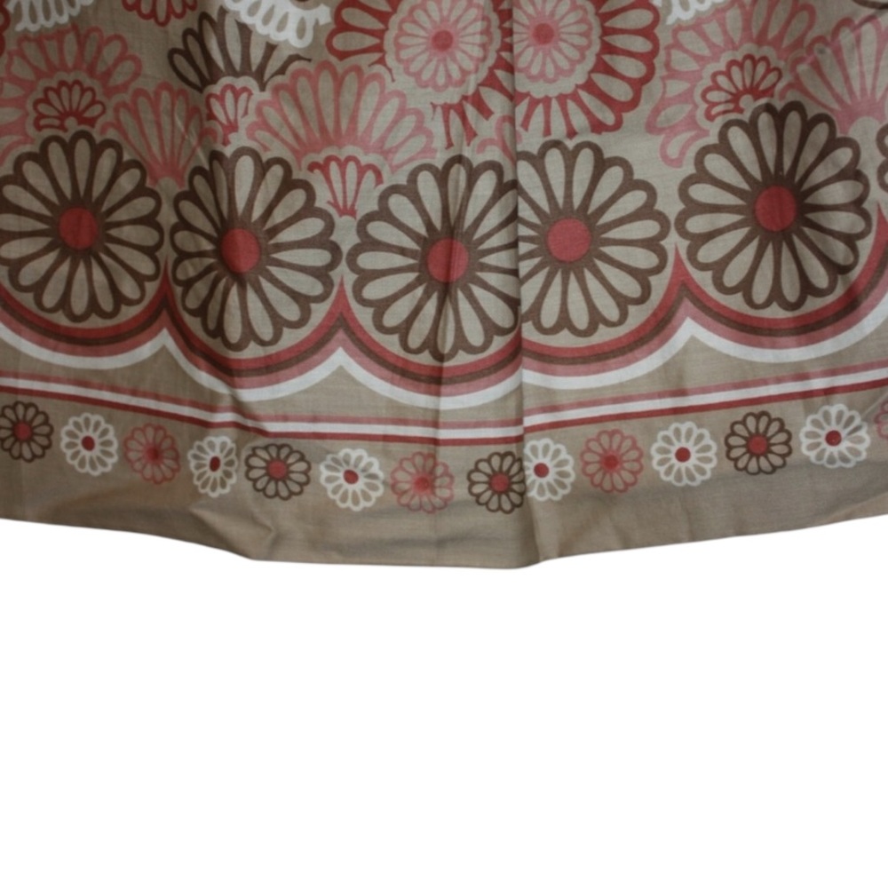 LOFT Cotton Fully Lined Floral Patterned Skirt in Brown/Cream/Reds Size 2P - Picture 6 of 9